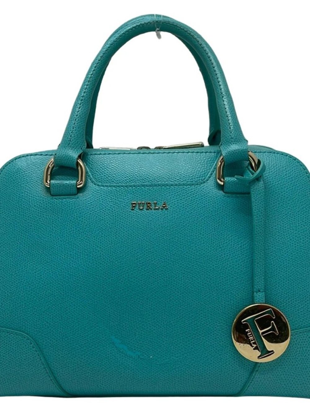 FURLA Blue Green Leather Handbag